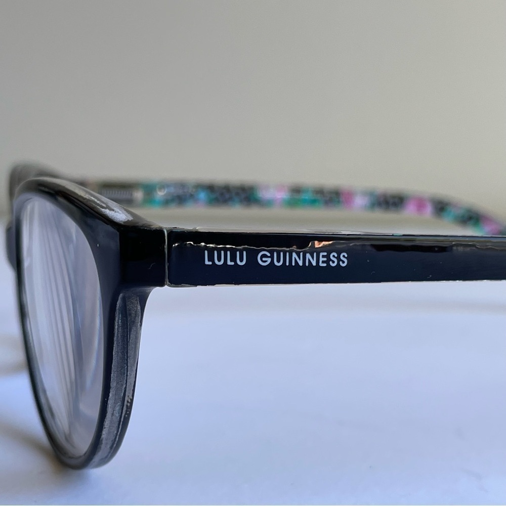 Lulu Guinness eyeglasses LR66 Black Floral Women’s Glasses Frames - Picture 1 of 10